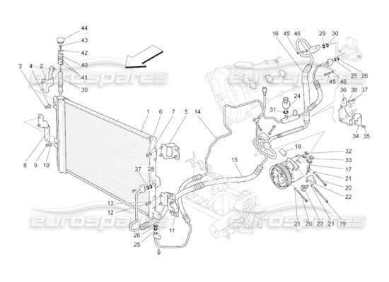 a part diagram from the Maserati GranCabrio parts catalogue