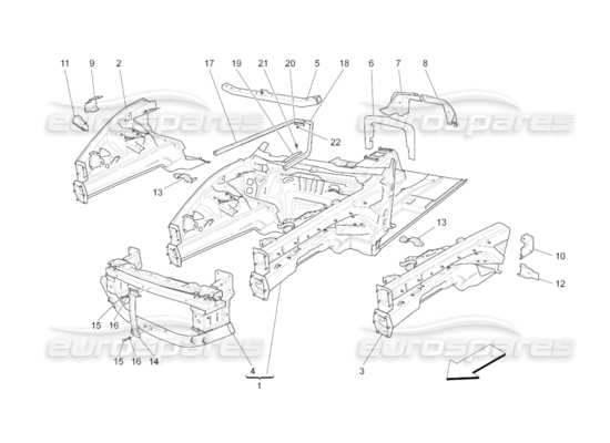 a part diagram from the Maserati GranCabrio parts catalogue