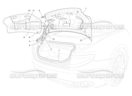 a part diagram from the Maserati GranCabrio parts catalogue