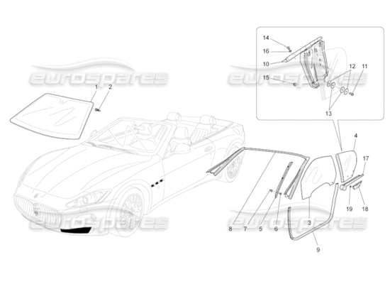 a part diagram from the Maserati GranCabrio parts catalogue