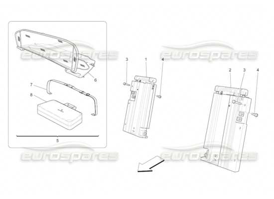 a part diagram from the Maserati GranCabrio parts catalogue