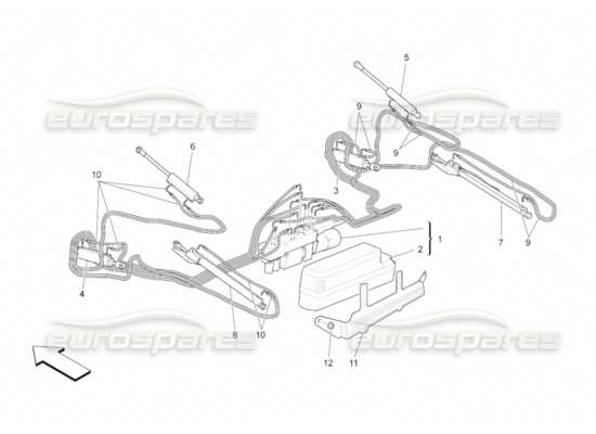 a part diagram from the Maserati GranCabrio parts catalogue