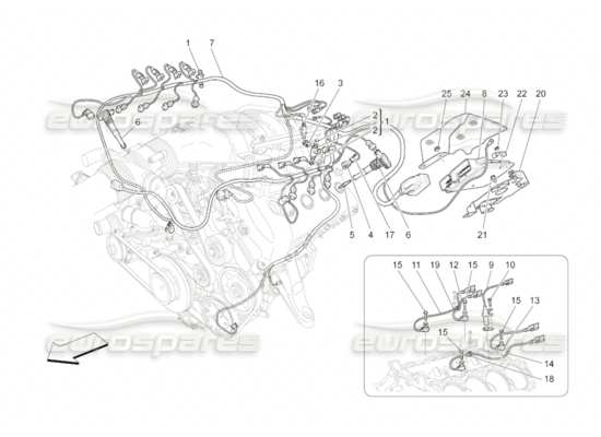 a part diagram from the Maserati GranCabrio parts catalogue