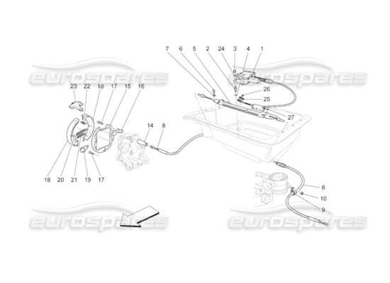 a part diagram from the Maserati GranCabrio parts catalogue