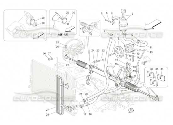 a part diagram from the Maserati GranCabrio parts catalogue