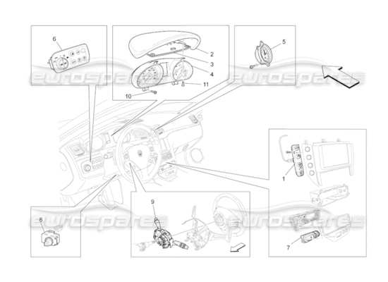 a part diagram from the Maserati GranCabrio parts catalogue