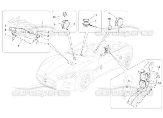 a part diagram from the Maserati GranCabrio parts catalogue