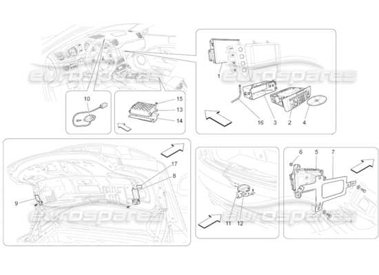 a part diagram from the Maserati GranCabrio parts catalogue