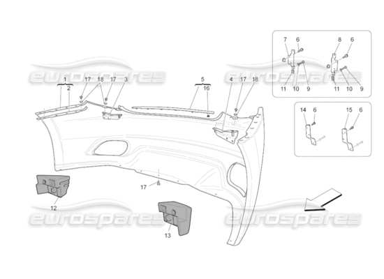 a part diagram from the Maserati GranCabrio parts catalogue