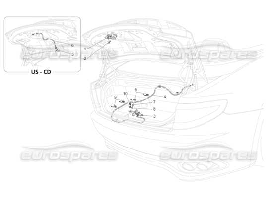 a part diagram from the Maserati GranCabrio parts catalogue