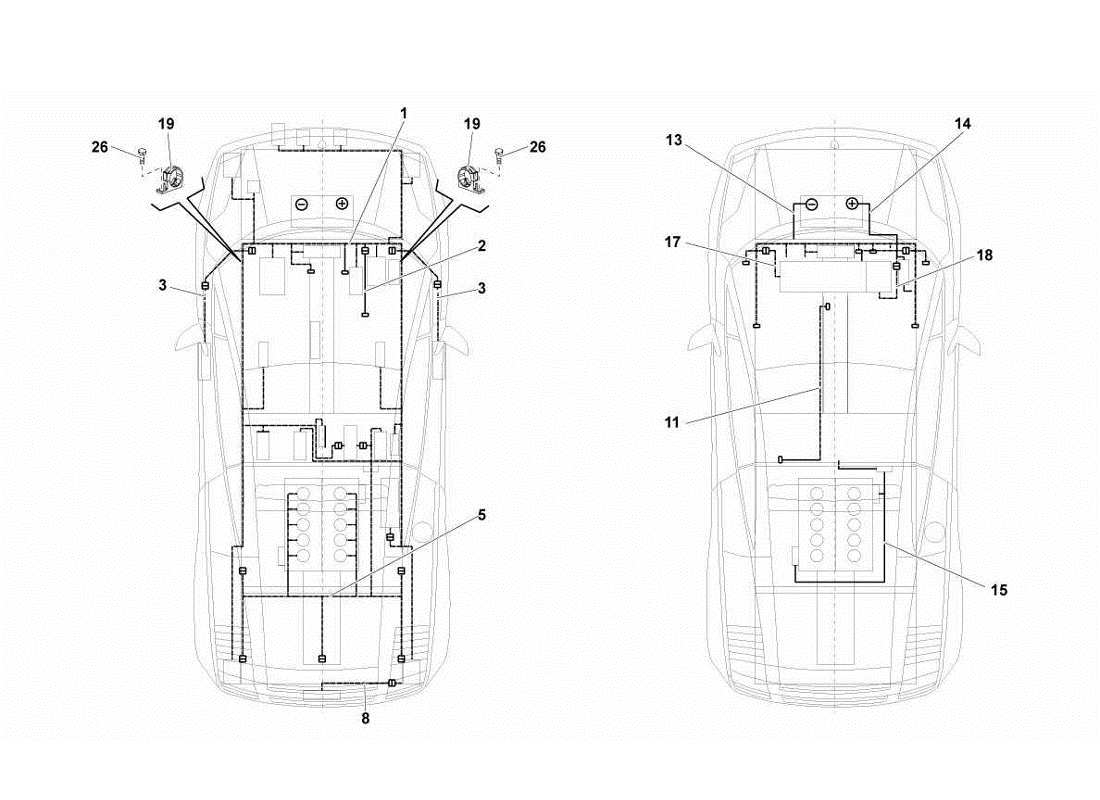 Lamborghini Gallardo LP560-4s update electrical system Parts Diagram