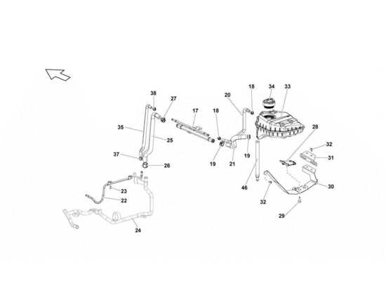 a part diagram from the Lamborghini Gallardo LP560-4s update parts catalogue