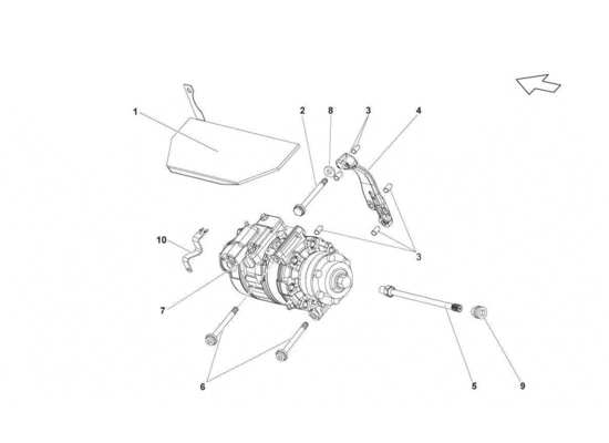 a part diagram from the Lamborghini Gallardo LP560-4s update parts catalogue