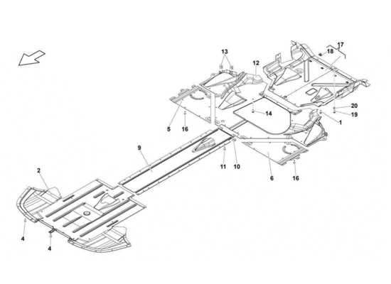 a part diagram from the Lamborghini Gallardo LP560-4s update parts catalogue