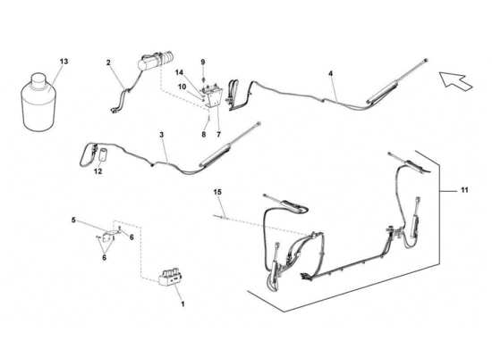 a part diagram from the Lamborghini Gallardo LP560-4s update parts catalogue