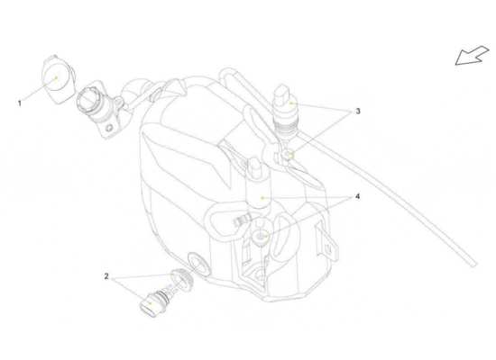 a part diagram from the Lamborghini Gallardo LP560-4s update parts catalogue