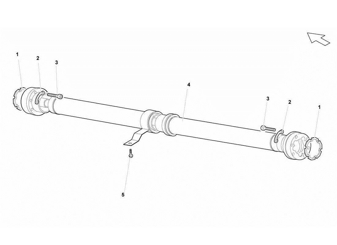 Lamborghini Gallardo LP570-4s Perform propeller shaft Parts Diagram