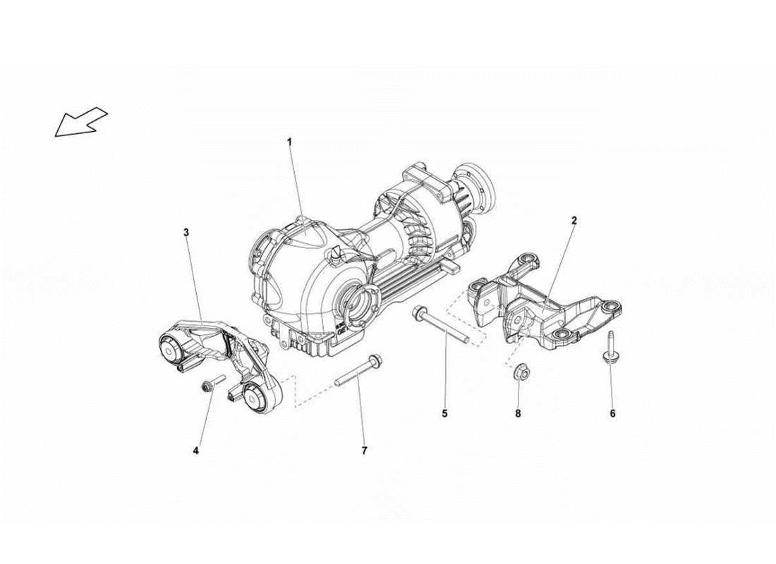 Lamborghini Gallardo LP570-4s Perform Front Differential Assembly Parts Diagram