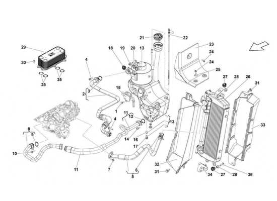 a part diagram from the Lamborghini Gallardo parts catalogue