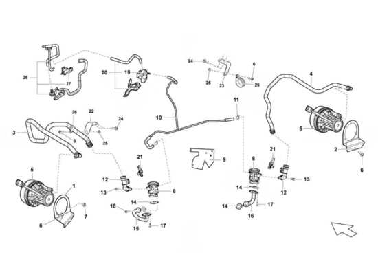 a part diagram from the Lamborghini Gallardo parts catalogue