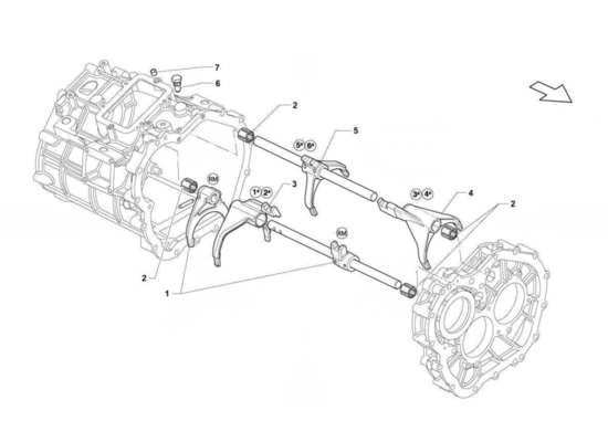 a part diagram from the Lamborghini Gallardo parts catalogue