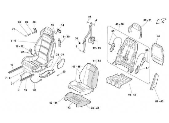 a part diagram from the Lamborghini Gallardo LP570-4s Perform parts catalogue