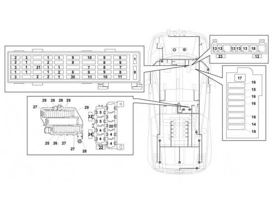 a part diagram from the Lamborghini Gallardo LP570-4s Perform parts catalogue