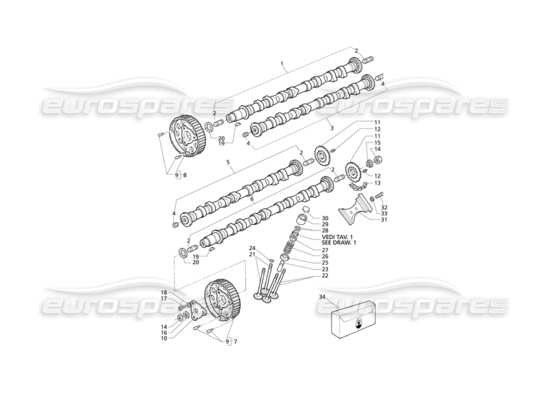 a part diagram from the Maserati Quattroporte (1996-2001) parts catalogue