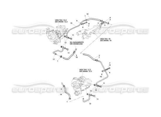 a part diagram from the Maserati Quattroporte (1996-2001) parts catalogue