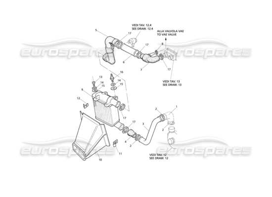 a part diagram from the Maserati Quattroporte (1996-2001) parts catalogue