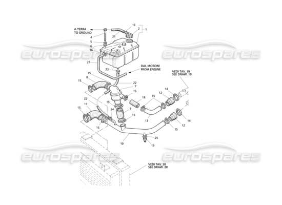 a part diagram from the Maserati Quattroporte (1996-2001) parts catalogue