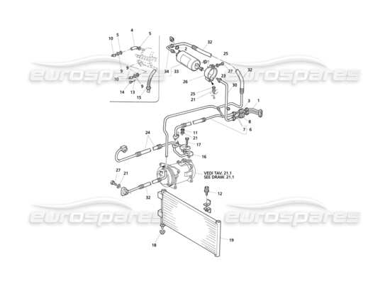 a part diagram from the Maserati Quattroporte (1996-2001) parts catalogue