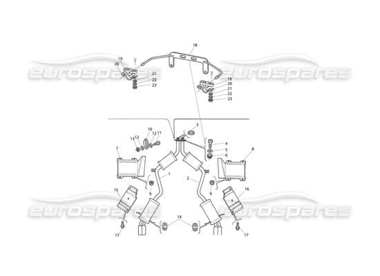 a part diagram from the Maserati Quattroporte (1996-2001) parts catalogue