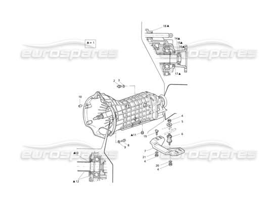 a part diagram from the Maserati Quattroporte (1996-2001) parts catalogue