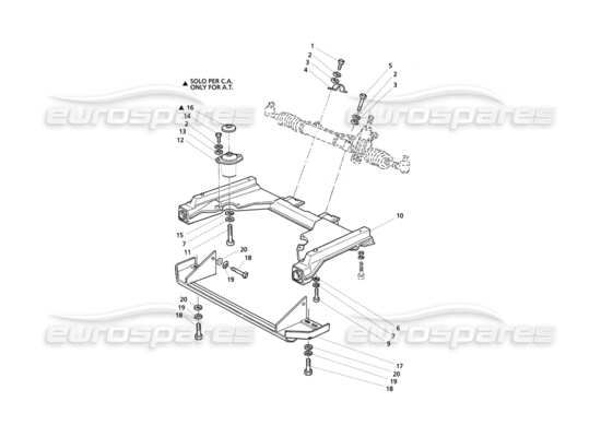 a part diagram from the Maserati Quattroporte (1996-2001) parts catalogue