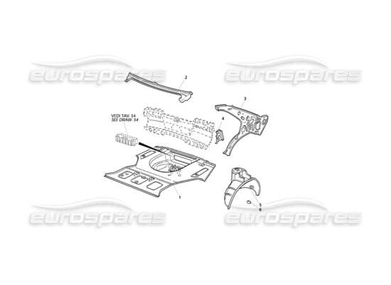 a part diagram from the Maserati Quattroporte (1996-2001) parts catalogue