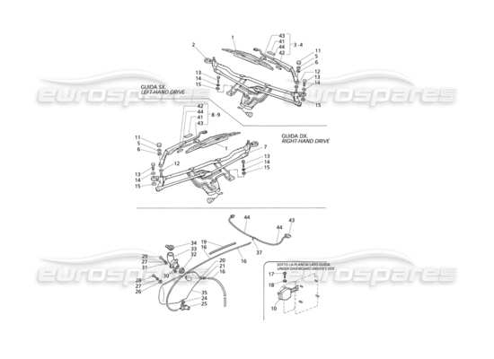 a part diagram from the Maserati Quattroporte (1996-2001) parts catalogue