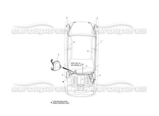 a part diagram from the Maserati Quattroporte (1996-2001) parts catalogue