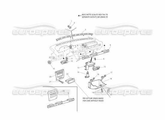 a part diagram from the Maserati Quattroporte (1996-2001) parts catalogue