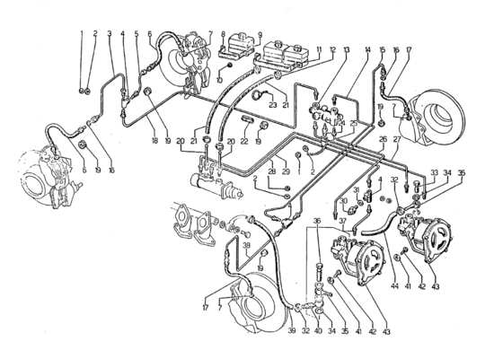 a part diagram from the Lamborghini Jarama parts catalogue