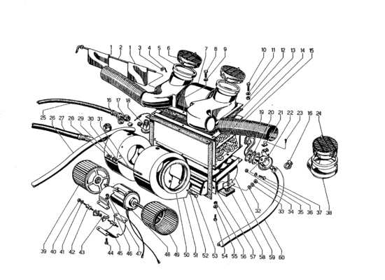 a part diagram from the Lamborghini Jarama parts catalogue