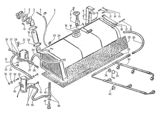 a part diagram from the Lamborghini Jarama parts catalogue