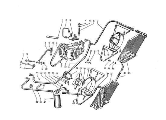 a part diagram from the Lamborghini Jarama parts catalogue