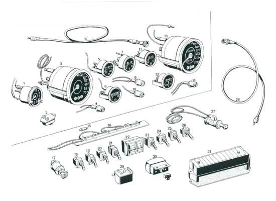 a part diagram from the Maserati Mexico parts catalogue