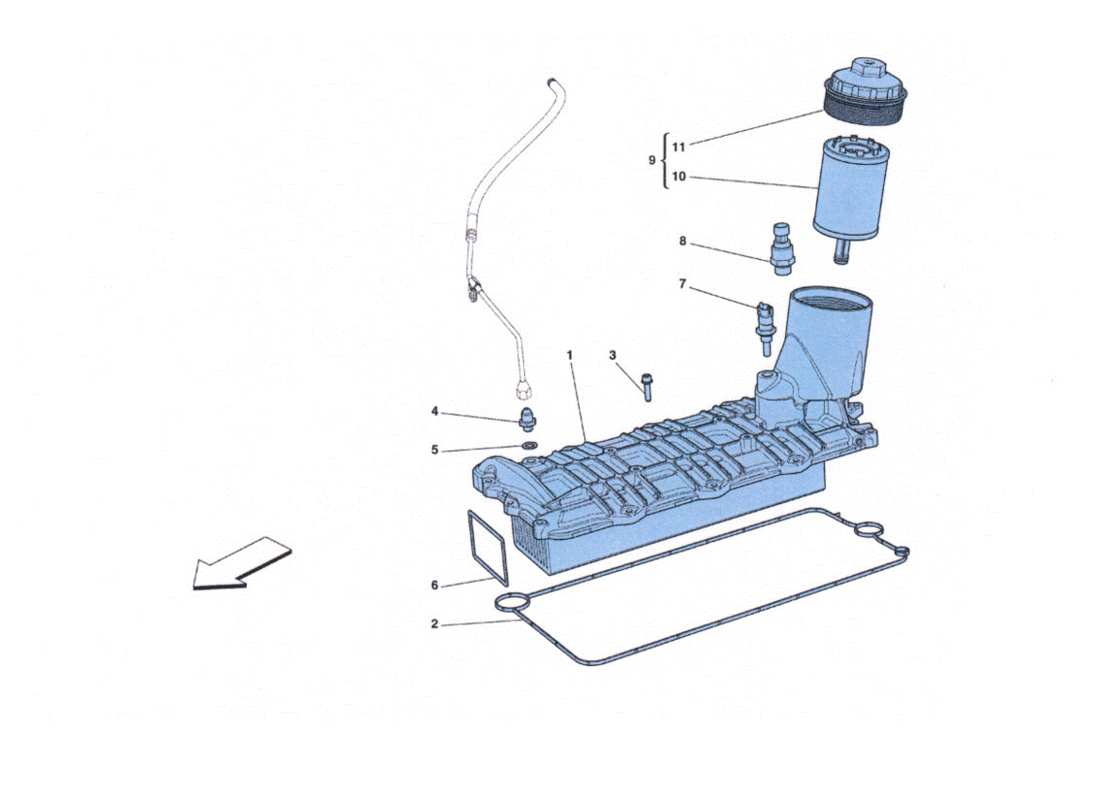 Ferrari 458 Challenge SCAMBIATORE DI CALORE Parts Diagram