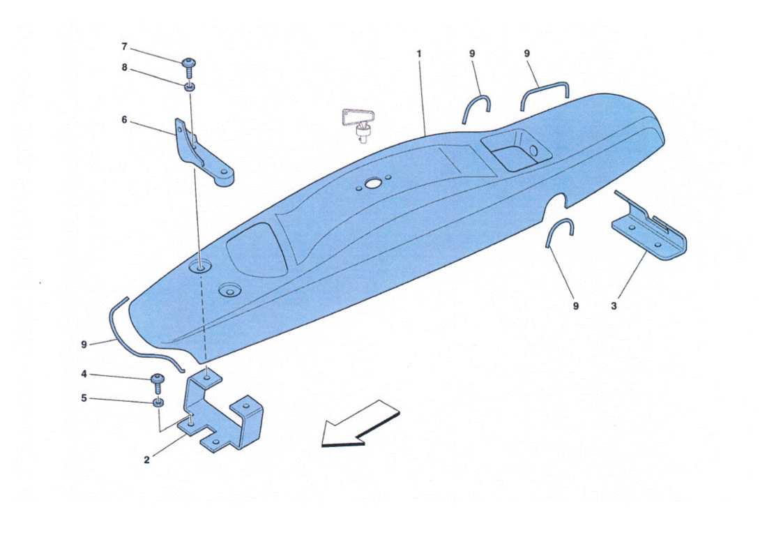 Ferrari 458 Challenge Tunnel - Ossatura E Accessori Parts Diagram