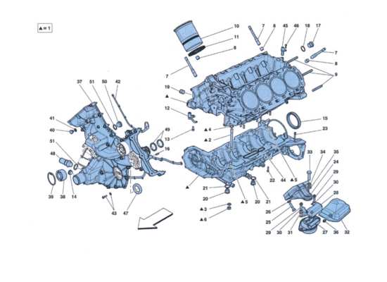 a part diagram from the Ferrari 458 parts catalogue