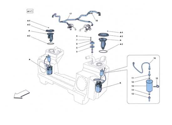 a part diagram from the Ferrari 458 parts catalogue