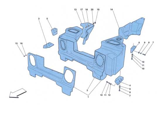 a part diagram from the Ferrari 458 parts catalogue