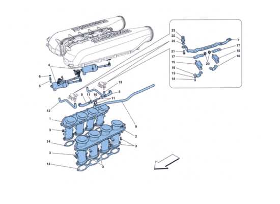 a part diagram from the Ferrari 458 parts catalogue